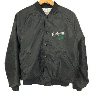 Vtg Bootleggers Chicago Jacket Men's Large Aristo Jac Snap Front Distressed